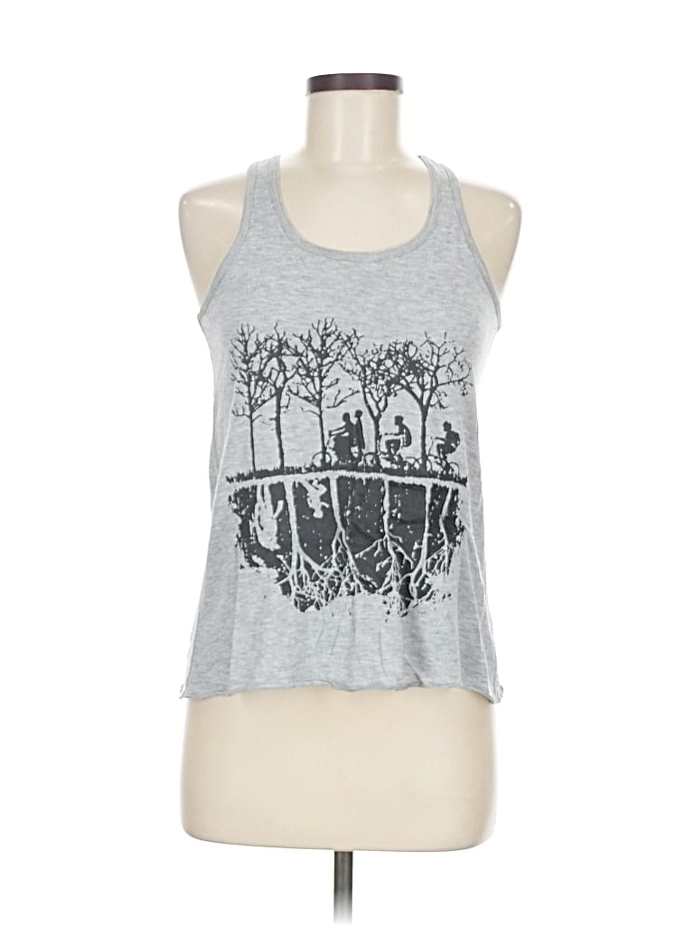 Pre-owned Bella Tank Top Silver Halter Neckline Tops