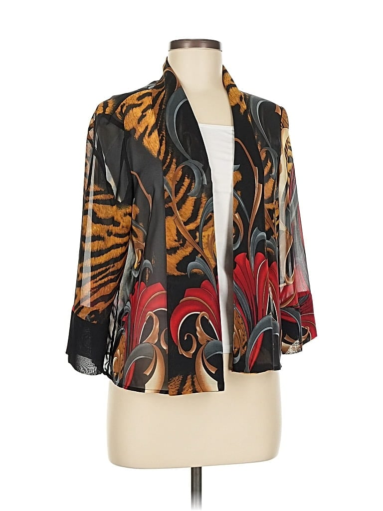 Pre-owned Easywear By Chico's Blazer Jacket In Black