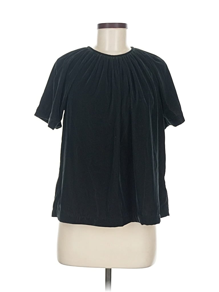 Pre-owned Old Navy Short Sleeve Blouse In Black