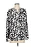 Talbots Animal Print Ivory Long Sleeve Blouse Size M - photo 1