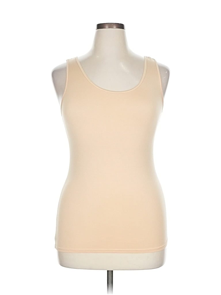 Pre-owned Unbranded Tank Top Tan Strapless Neckline Tops In Brown