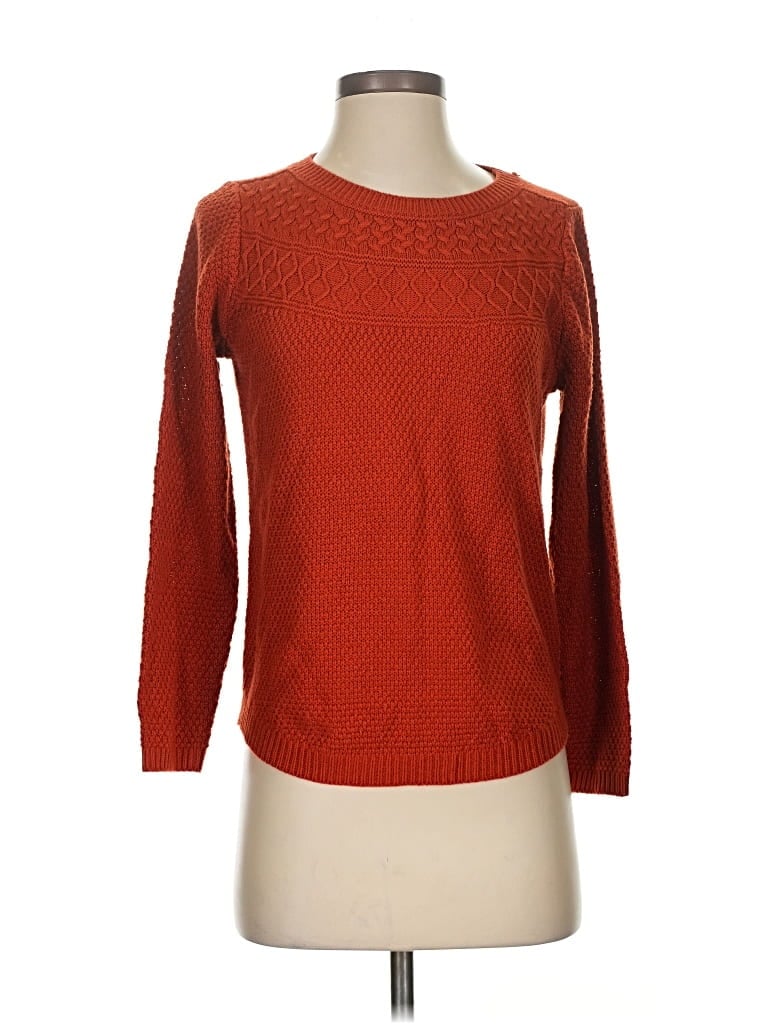 Pre-owned Croft & Barrow Pullover Sweater In Orange
