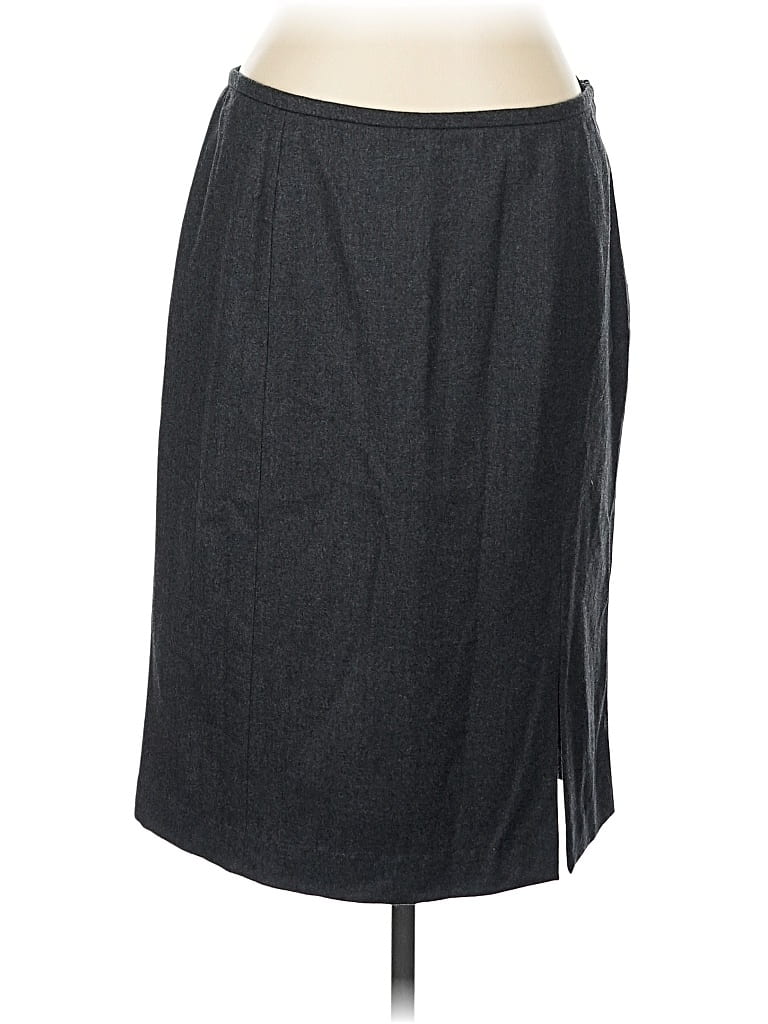 Pre-owned Armani Collezioni Wool Skirt In Gray