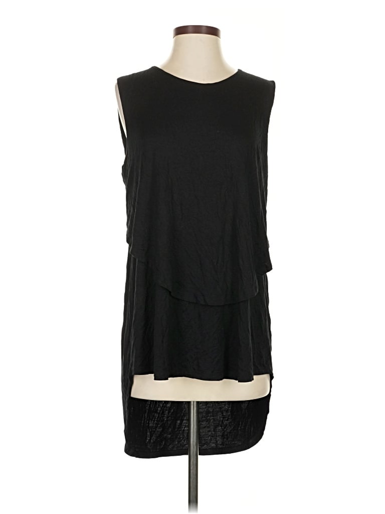 Pre-owned Kate & Mallory Designs Sleeveless Top Black One Shoulder Neckline Tops