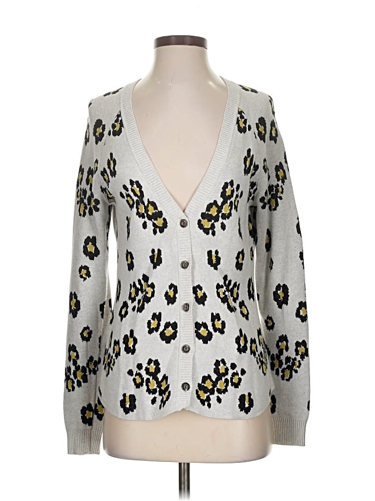 Pre-owned Cabi Cardigan Sweater In Silver