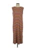 Ann Taylor LOFT Stripes Brown Casual Dress Size S - photo 1