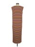 Ann Taylor LOFT Stripes Brown Casual Dress Size S - photo 2