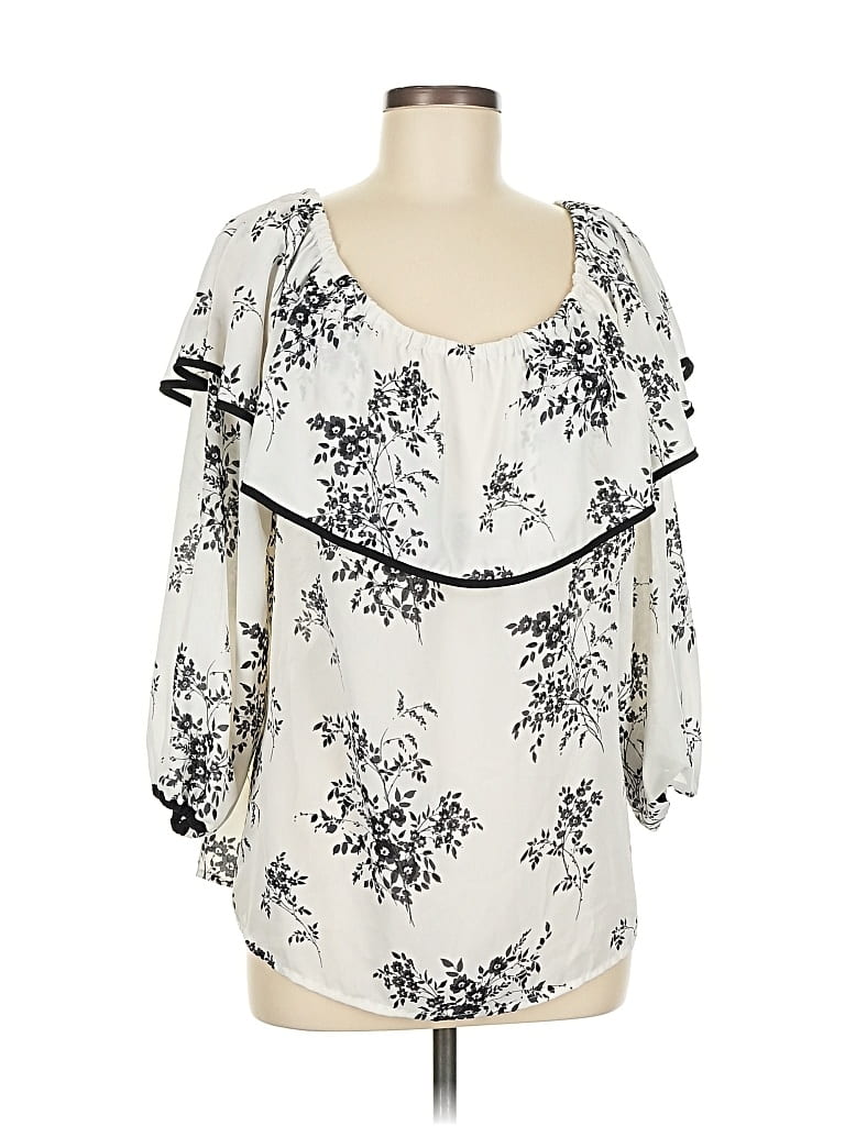 Pre-owned Vince Camuto 3/4 Sleeve Blouse In White