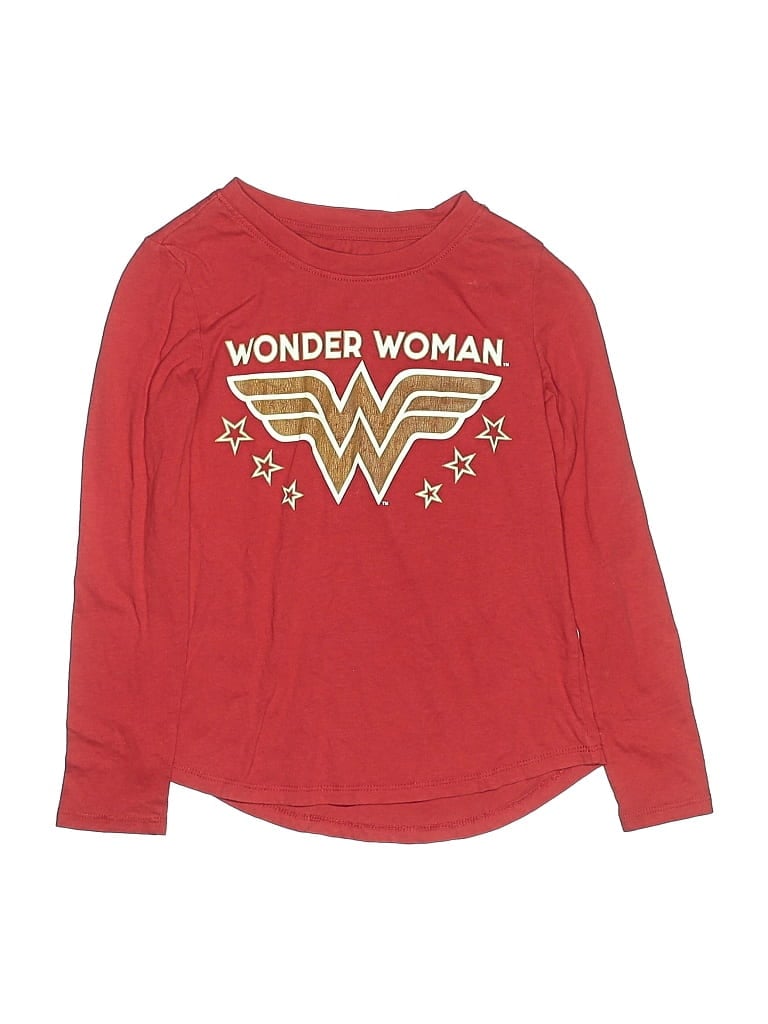 Pre-owned Wonder Woman Kids' Long Sleeve T-shirt In Red