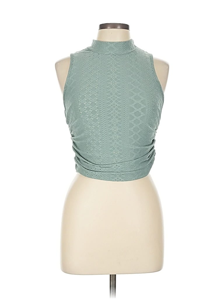 Pre-owned Shein Sleeveless Blouse In Blue