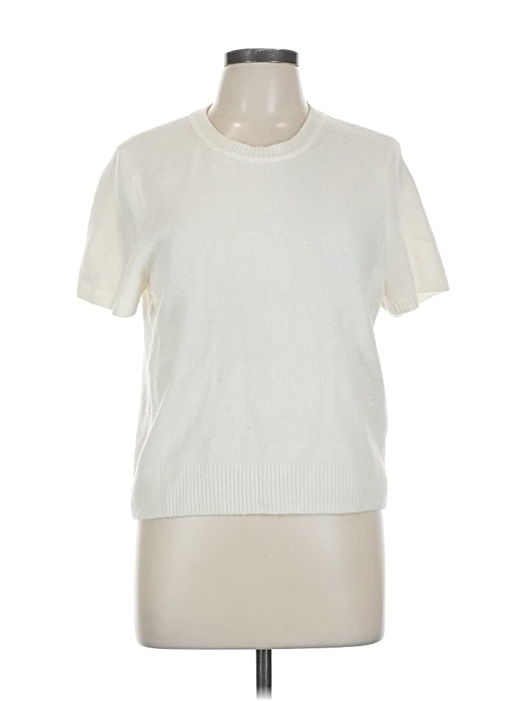 Pre-owned Abercrombie & Fitch Pullover Sweater In White