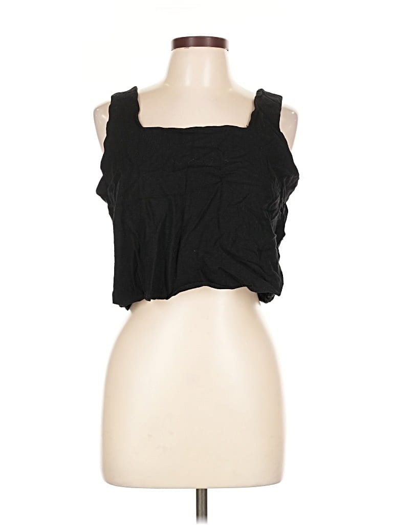 Pre-owned Anrabess Tank Top Black Strapless Neckline Tops