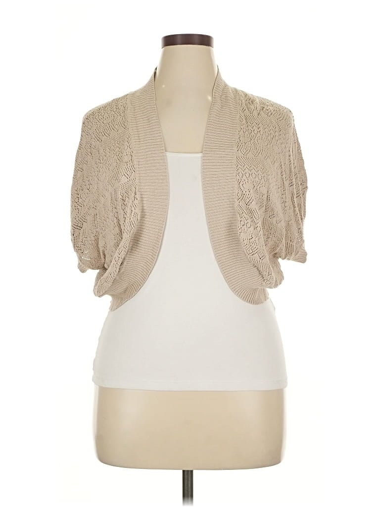 Pre-owned Elle Cardigan Sweater In Brown