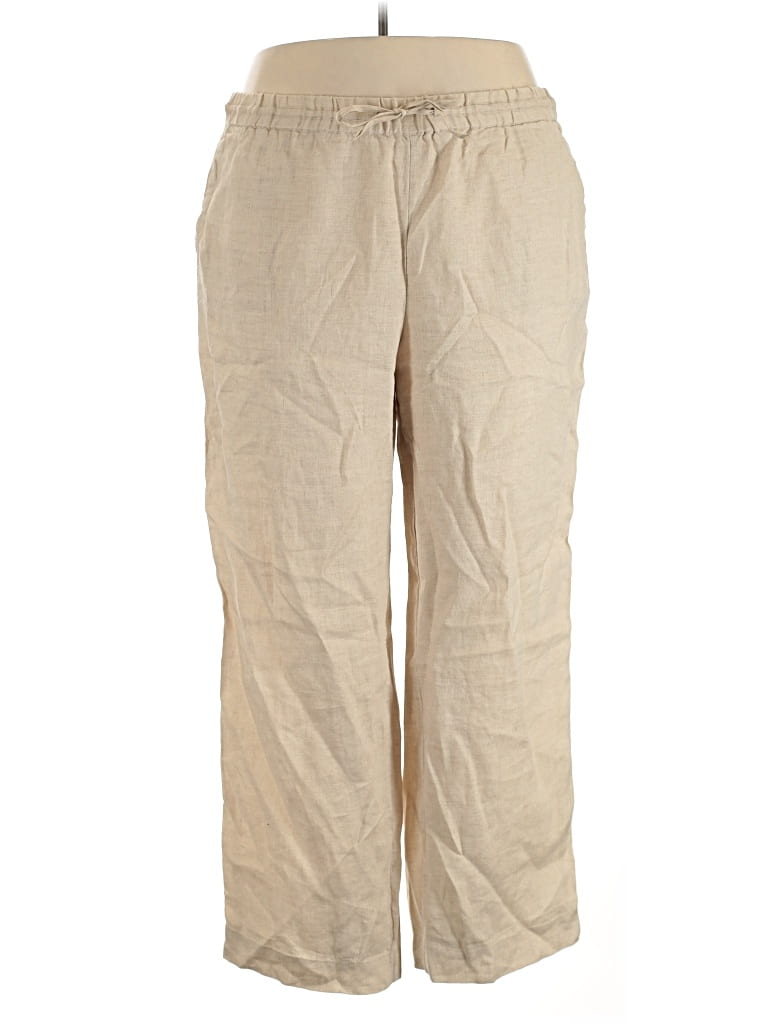 Pre-owned Charter Club Linen Pants In Brown