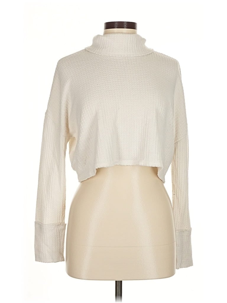 Pre-owned Wild Fable Long Sleeve Turtleneck In White