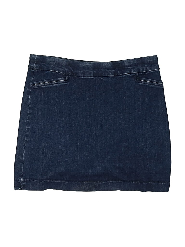 Pre-owned Croft & Barrow Denim Skirt In Blue