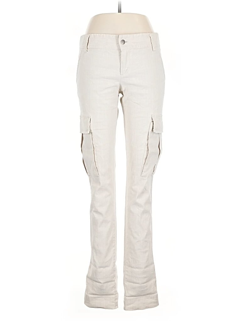 Pre-owned Alice And Olivia Alice + Olivia Linen Pants In White