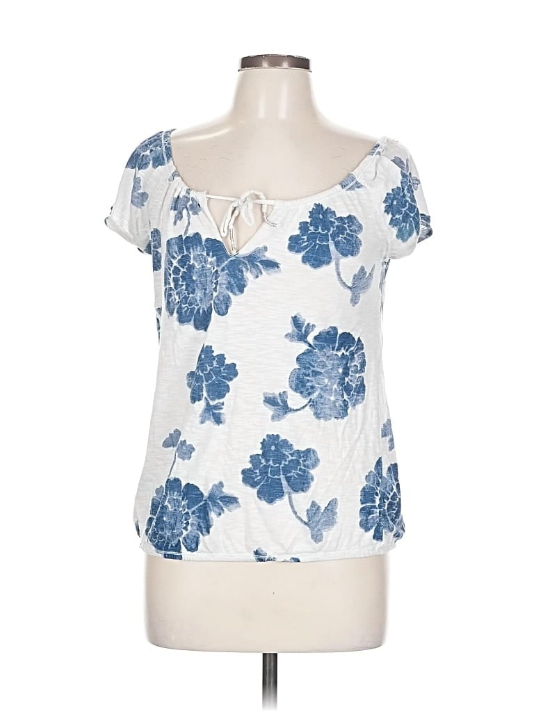Pre-owned Aéropostale Short Sleeve Blouse In Blue