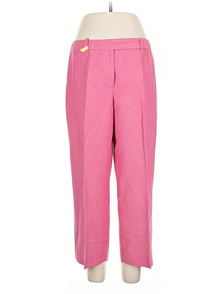 Pre-owned Ann Taylor Loft Linen Pants In Pink