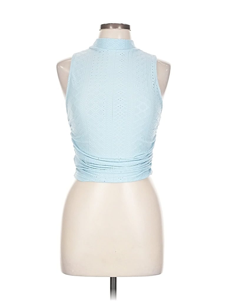 Pre-owned Shein Sleeveless Top Blue Halter Neckline Tops