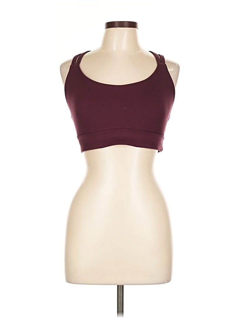 Pre-owned Freely Sports Bra In Burgundy