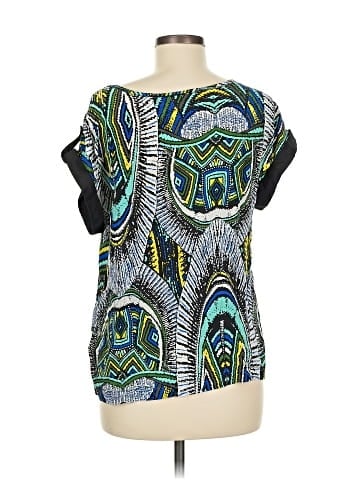 Jaloux Short Sleeve Silk Top (view 2)