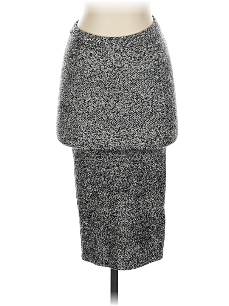 Pre-owned Alice And Olivia Alice + Olivia Wool Skirt In Gray