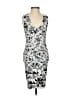 BCBGMAXAZRIA Graphic Silver Cocktail Dress Size XXS - photo 1