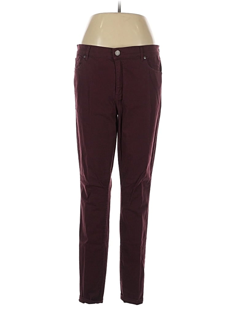 Pre-owned Ann Taylor Loft Casual Pants In Burgundy
