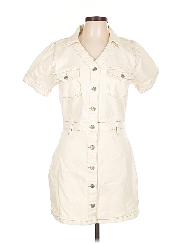 Pre-owned Celebrity Pink Casual Dress In White