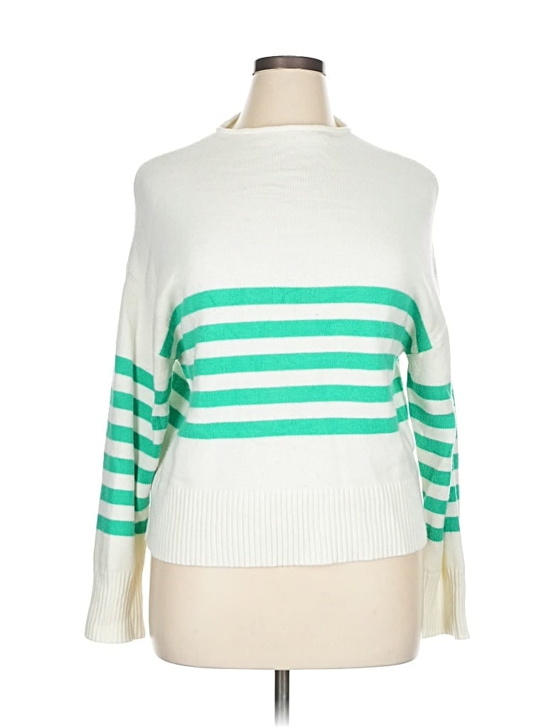 Pre-owned Truth By Republic Pullover Sweater In White