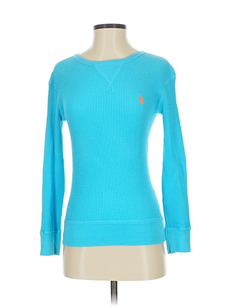 Pre-owned Polo By Ralph Lauren 3/4 Sleeve T-shirt In Blue