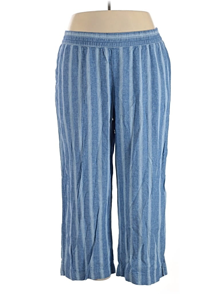 Pre-owned Old Navy Linen Pants In Blue