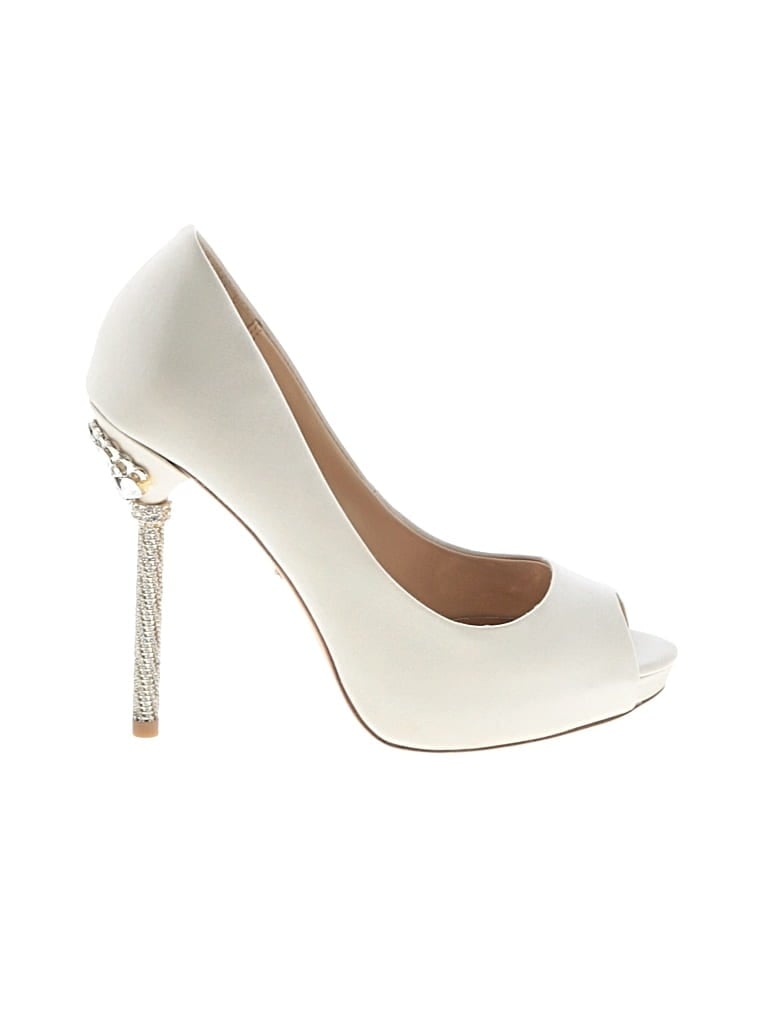 Pre-owned Badgley Mischka Heels In White