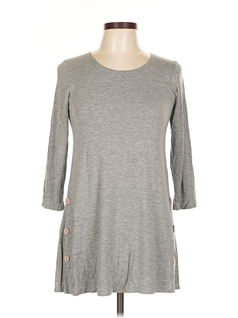 Pre-owned Chris & Carol Casual Dress In Gray