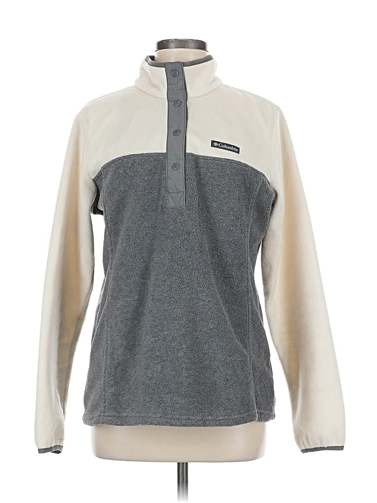 Pre-owned Columbia Fleece Jacket In Gray