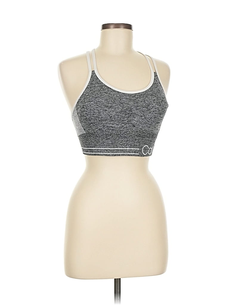 Pre-owned Calvin Klein Performance Tank Top Gray Halter Neckline Tops