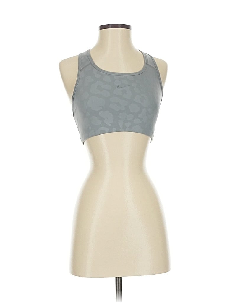 Pre-owned Nike Tank Top Gray Halter Neckline Tops