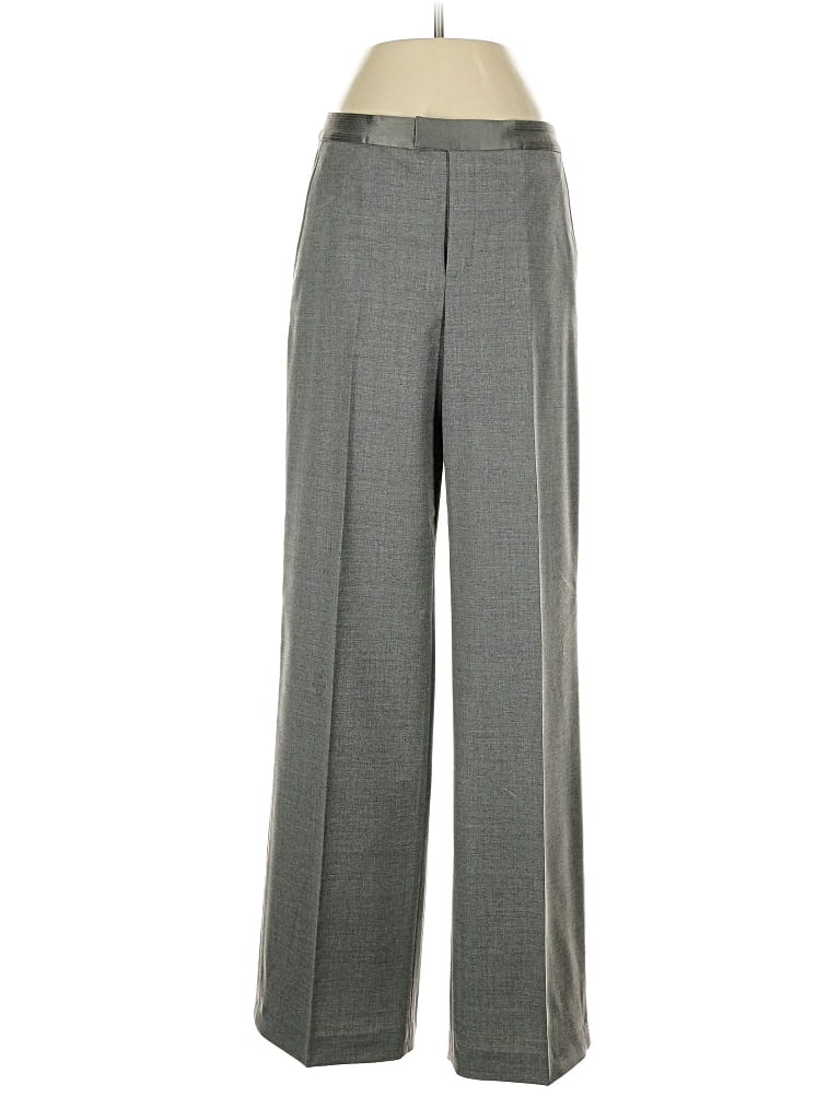 Pre-owned Linda Allard Ellen Tracy Wool Pants In Gray