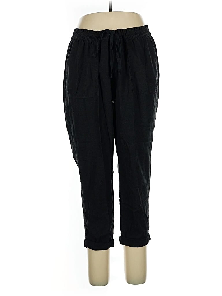 Pre-owned Old Navy Linen Pants In Black
