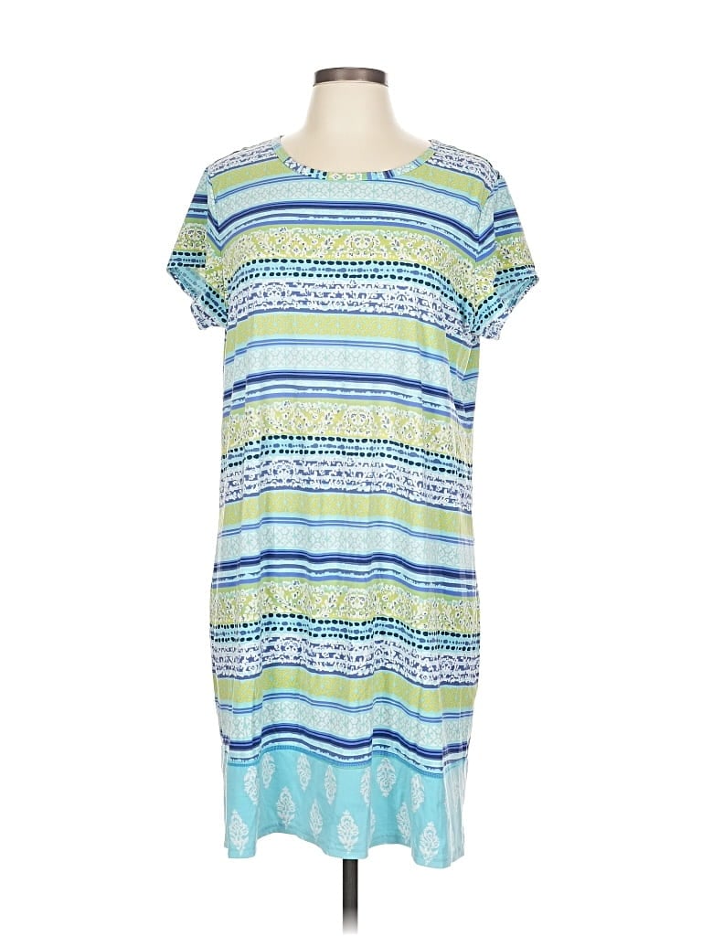 Pre-owned Lands' End Casual Dress In Blue