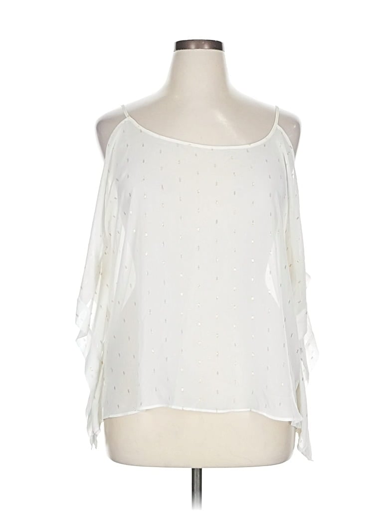 Pre-owned Jennifer Lopez Sleeveless Blouse In White