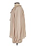Current Air 100% Polyester Solid Tan Long Sleeve Blouse Size S - photo 5