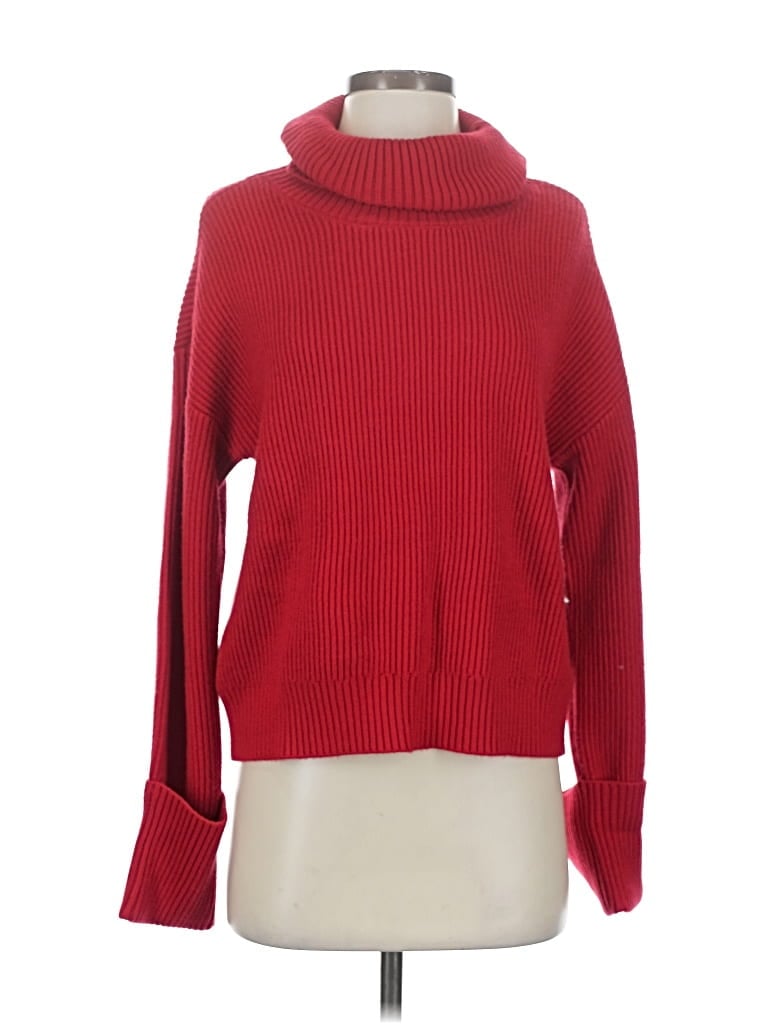 Pre-owned Bar Iii Turtleneck Sweater In Red