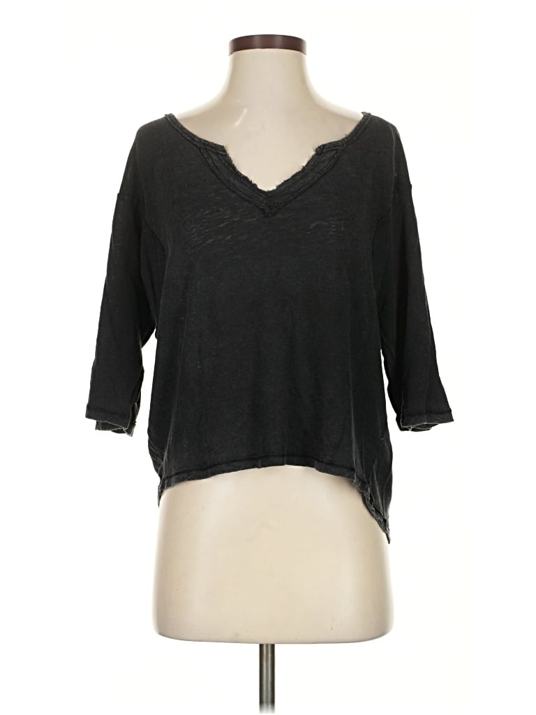 Pre-owned We The Free 3/4 Sleeve T-shirt In Black