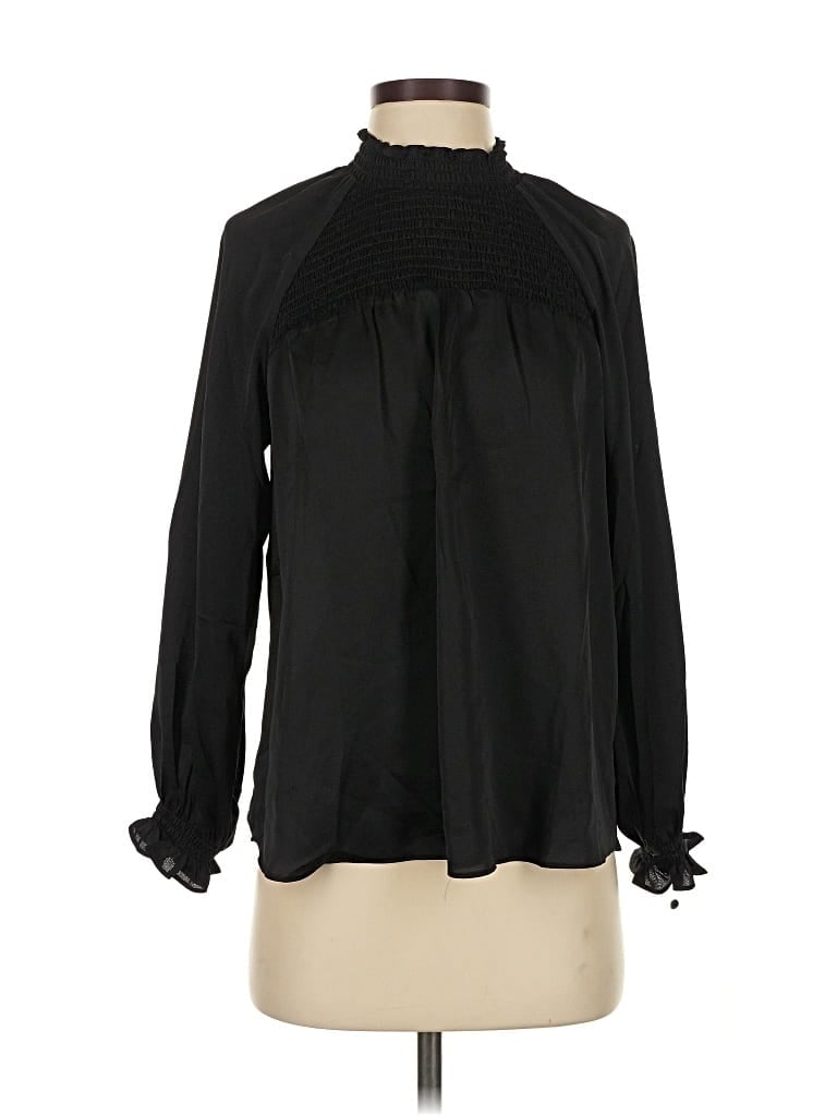 Pre-owned Nanette Lepore Long Sleeve Blouse In Black