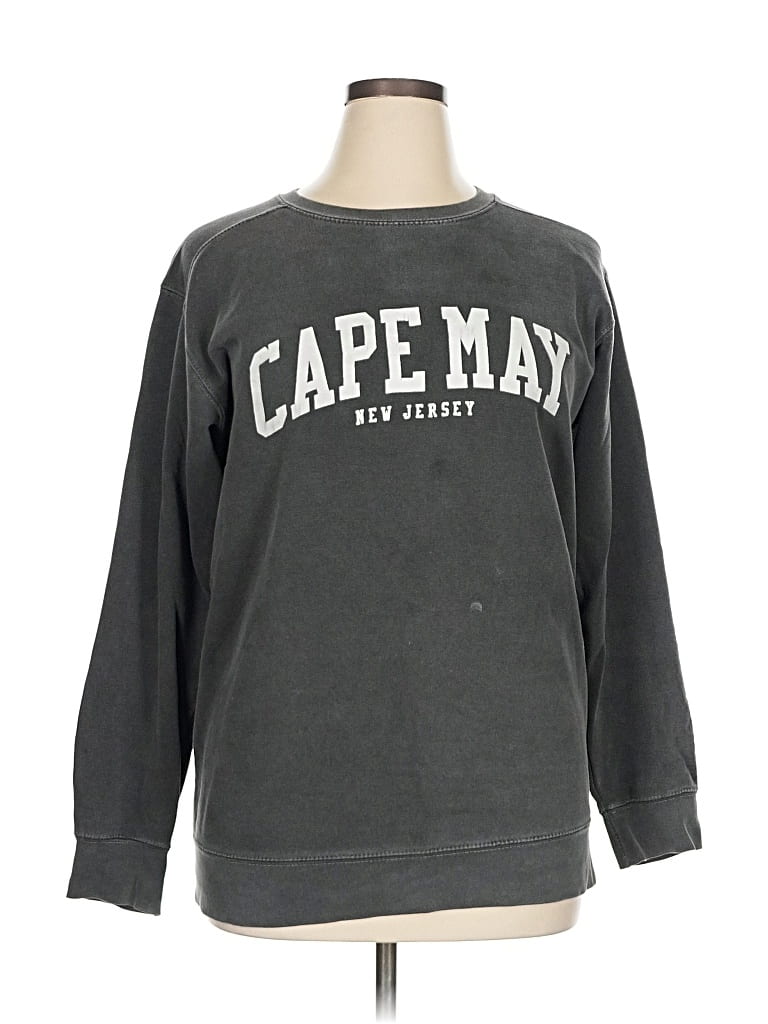 Pre-owned Comfort Colors Sweatshirt In Gray