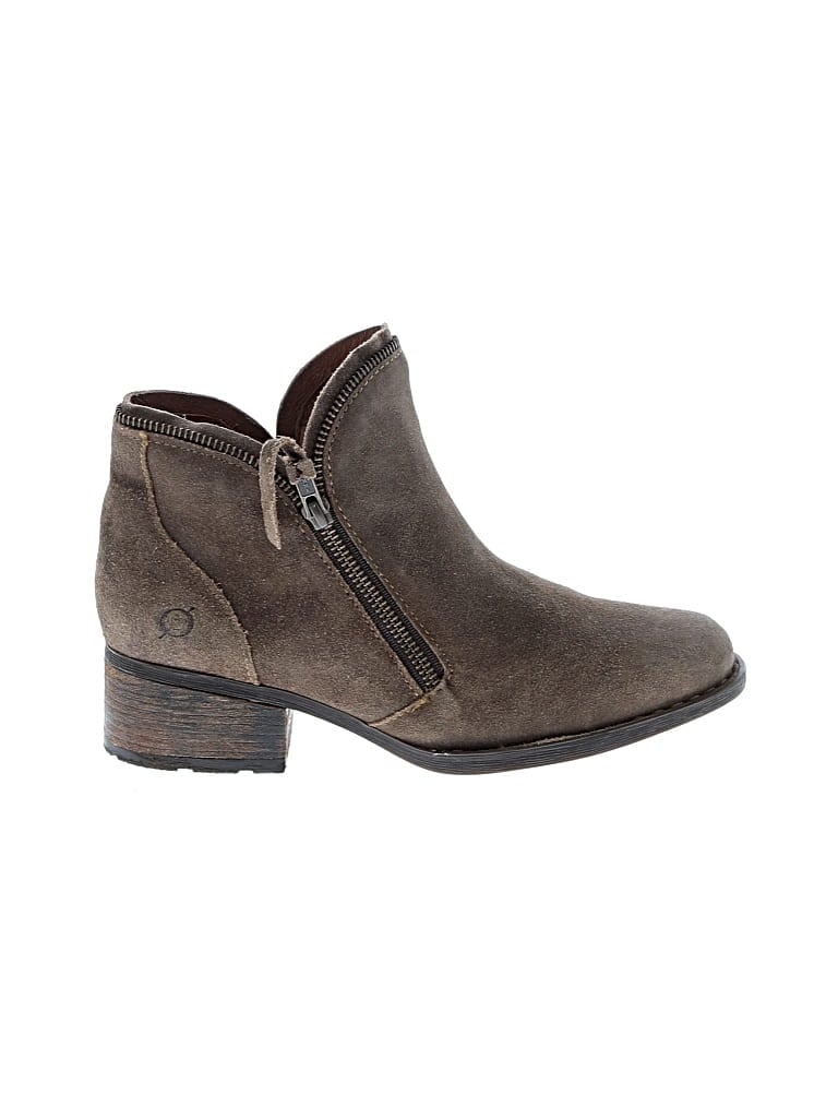 Pre-owned Born Ankle Boots In Brown