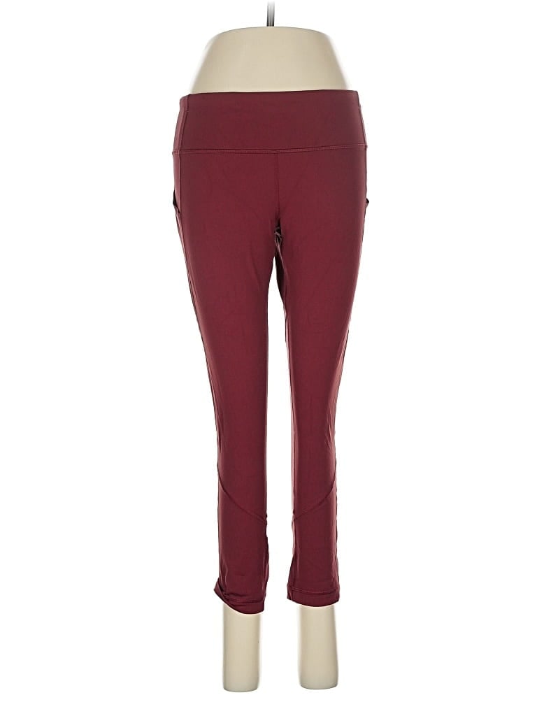 Pre-owned Lululemon Athletica Active Pants In Burgundy