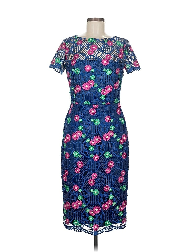 Pre-owned David Meister Cocktail Dress In Blue